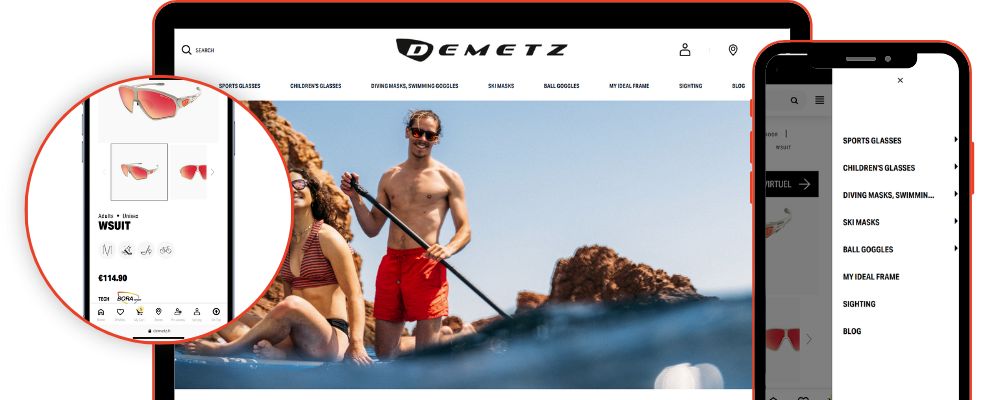 Thiết kế website TMĐT về kính Opal Demetz